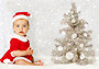 Kind am Weihnachtsbaum (Bild-ID: 6749)